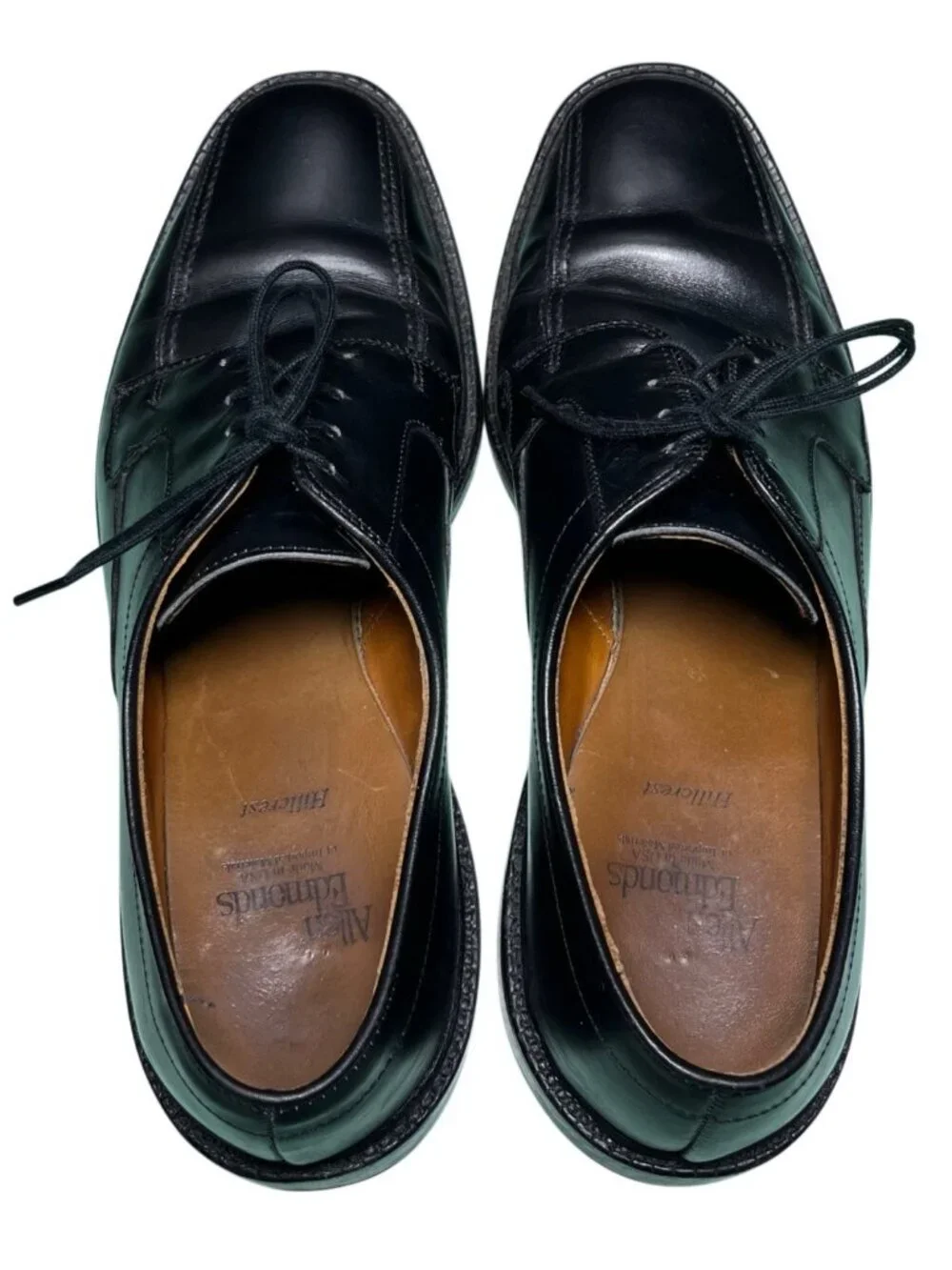 Allen Edmonds Hillcrest Split Toe Derby Black Leather Shoes Mens 8 D USA Allen Edmonds Hillcrest Split Toe Derby Black Leather Shoes  main image 2